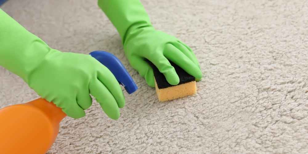 Apply Sanitizer onto Carpet